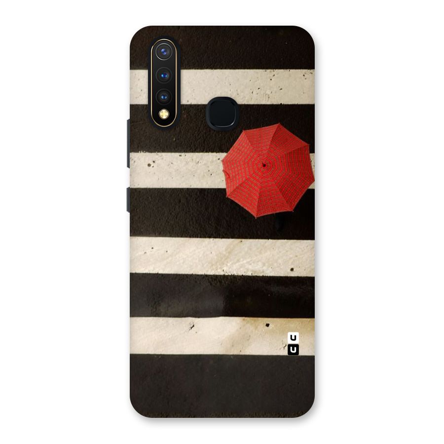 Single Red Umbrella Stripes Back Case for Vivo Y19