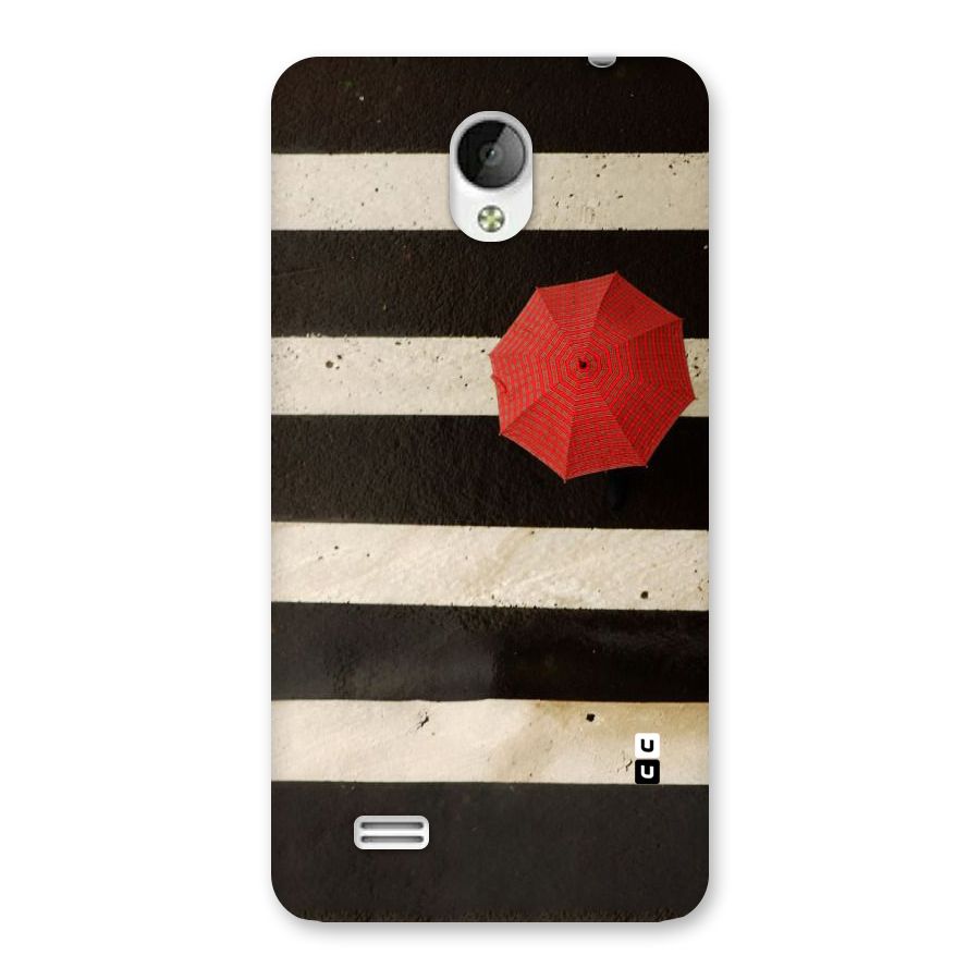 Single Red Umbrella Stripes Back Case for Vivo Y21