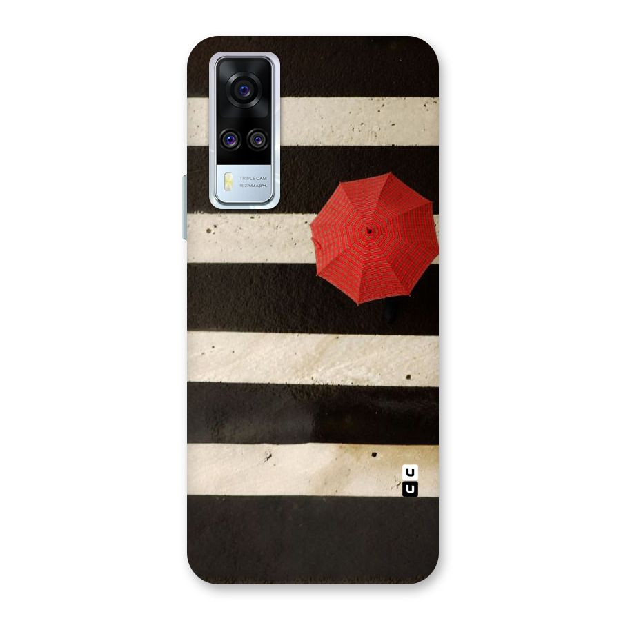 Single Red Umbrella Stripes Back Case for Vivo Y31