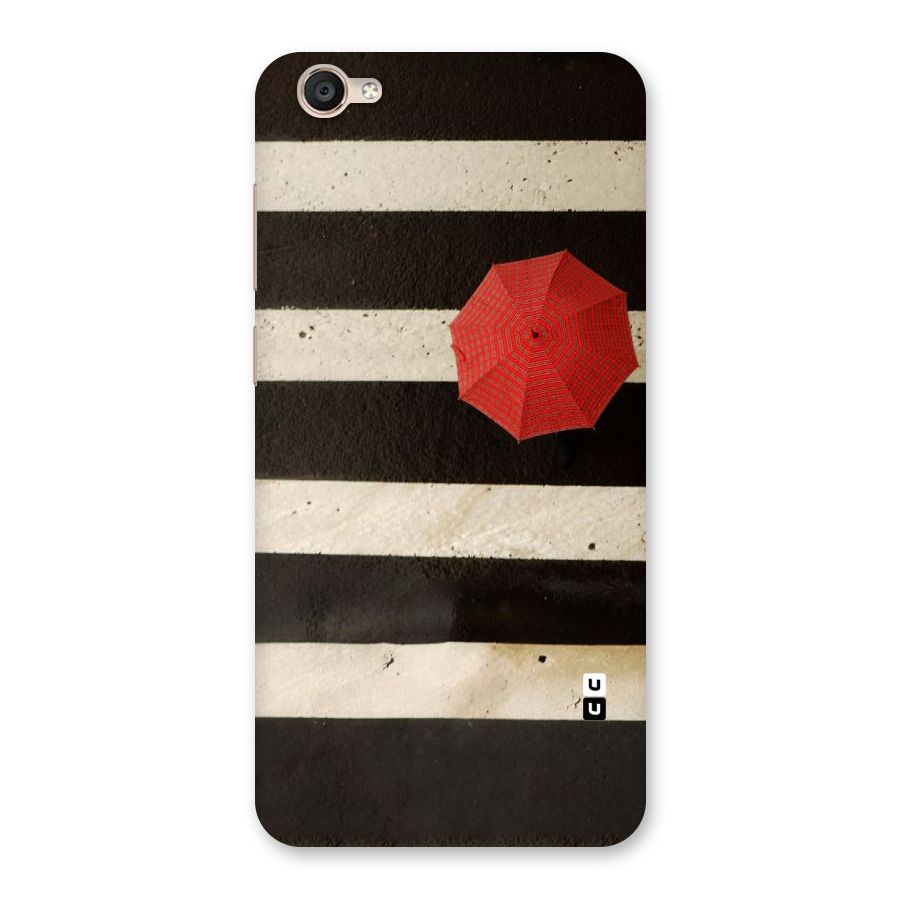 Single Red Umbrella Stripes Back Case for Vivo Y55L