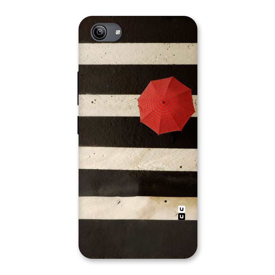 Single Red Umbrella Stripes Back Case for Vivo Y81i