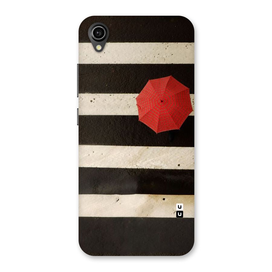 Single Red Umbrella Stripes Back Case for Vivo Y90