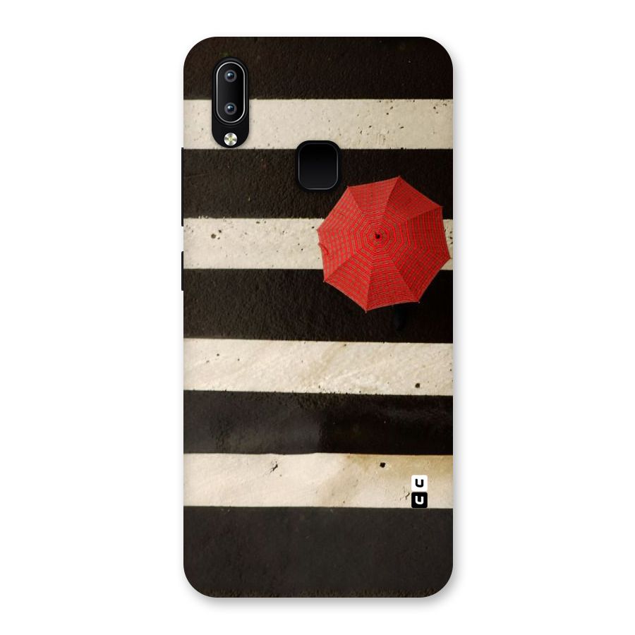 Single Red Umbrella Stripes Back Case for Vivo Y93