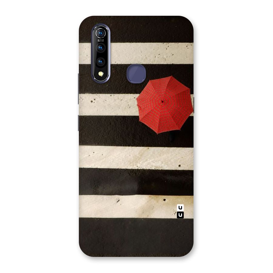 Single Red Umbrella Stripes Back Case for Vivo Z1 Pro