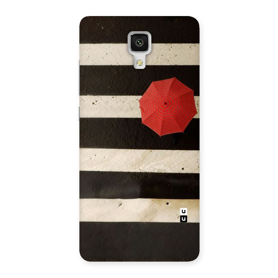Single Red Umbrella Stripes Back Case for Xiaomi Mi 4