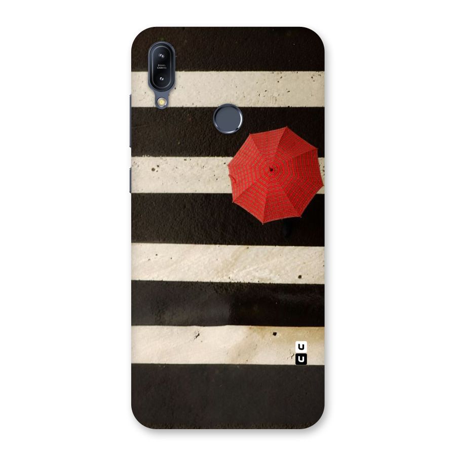 Single Red Umbrella Stripes Back Case for Zenfone Max M2