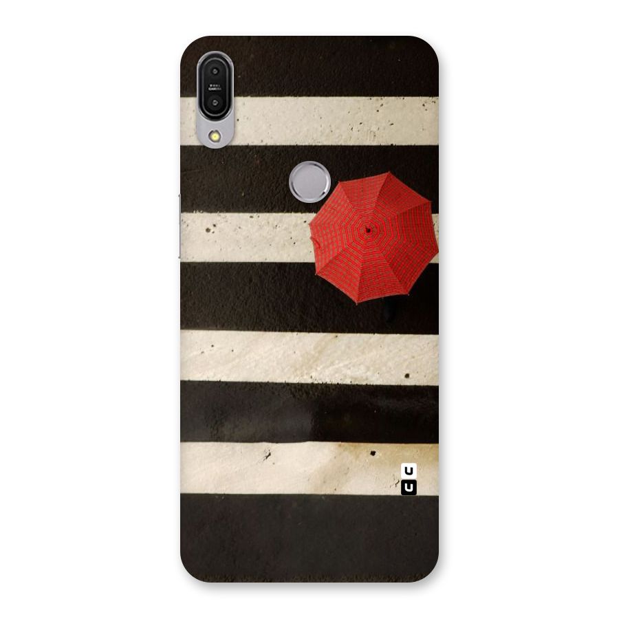 Single Red Umbrella Stripes Back Case for Zenfone Max Pro M1