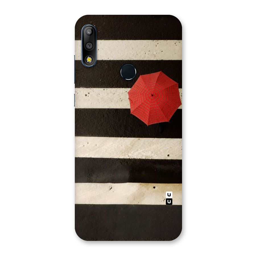 Single Red Umbrella Stripes Back Case for Zenfone Max Pro M2