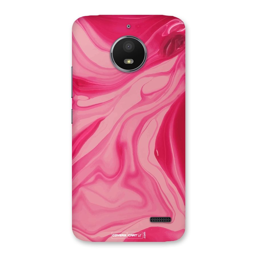 Sizzling Pink Marble Texture Back Case for Moto E4