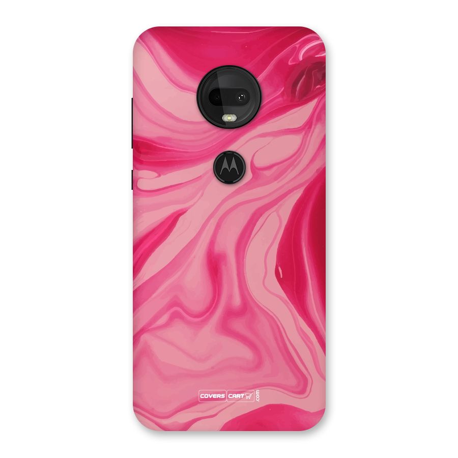 Sizzling Pink Marble Texture Back Case for Moto G7
