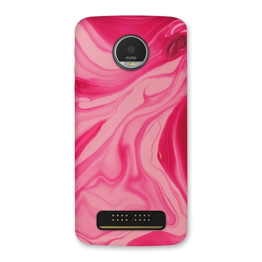 Sizzling Pink Marble Texture Back Case for Moto Z Play