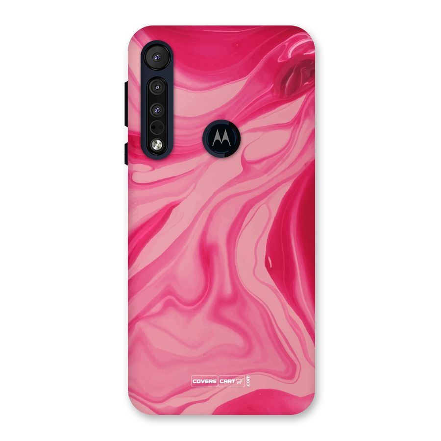 Sizzling Pink Marble Texture Back Case for Motorola One Macro