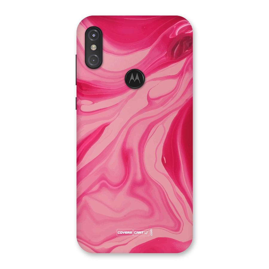 Sizzling Pink Marble Texture Back Case for Motorola One Power