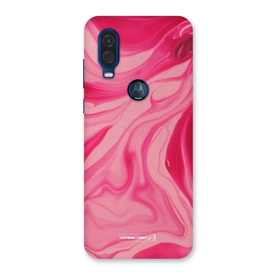 Sizzling Pink Marble Texture Back Case for Motorola One Vision