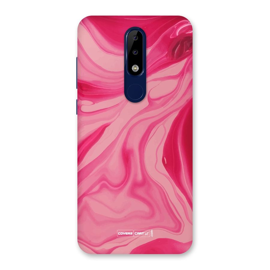 Sizzling Pink Marble Texture Back Case for Nokia 5.1 Plus