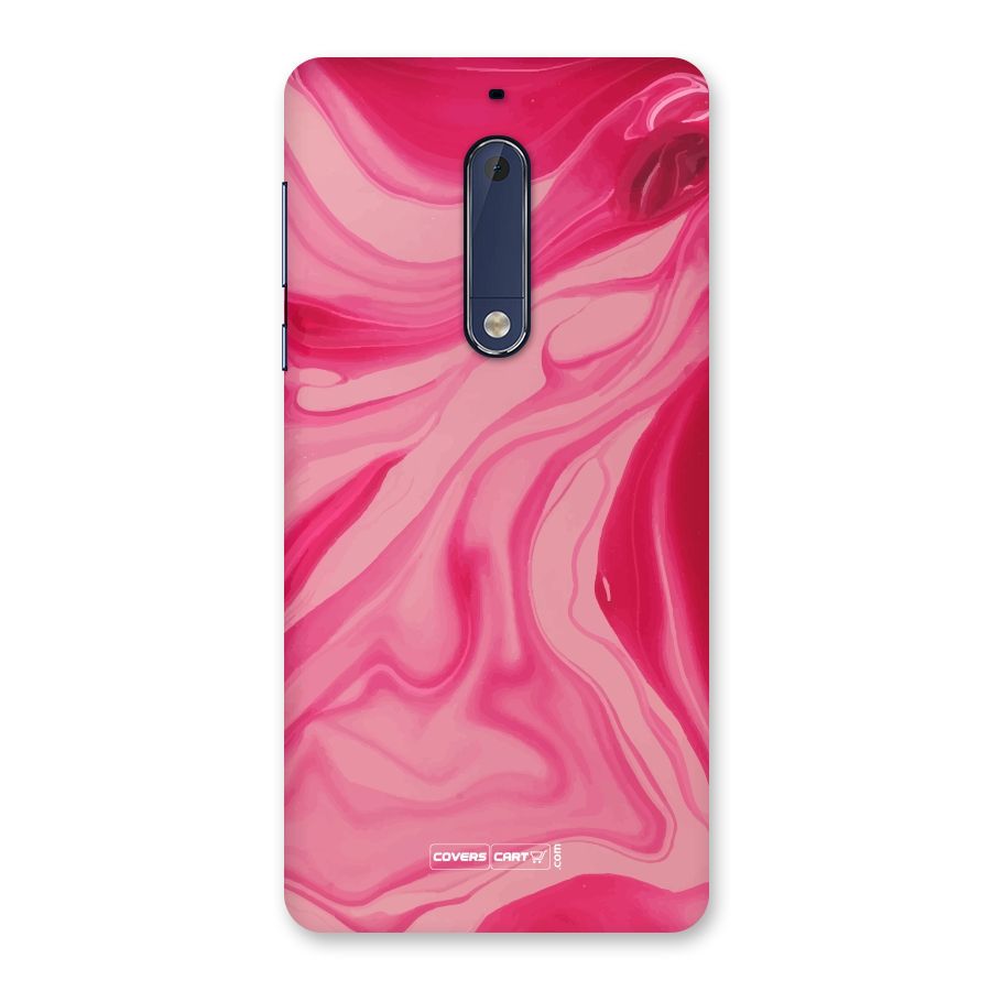 Sizzling Pink Marble Texture Back Case for Nokia 5