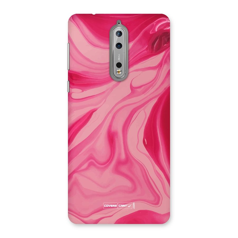 Sizzling Pink Marble Texture Back Case for Nokia 8