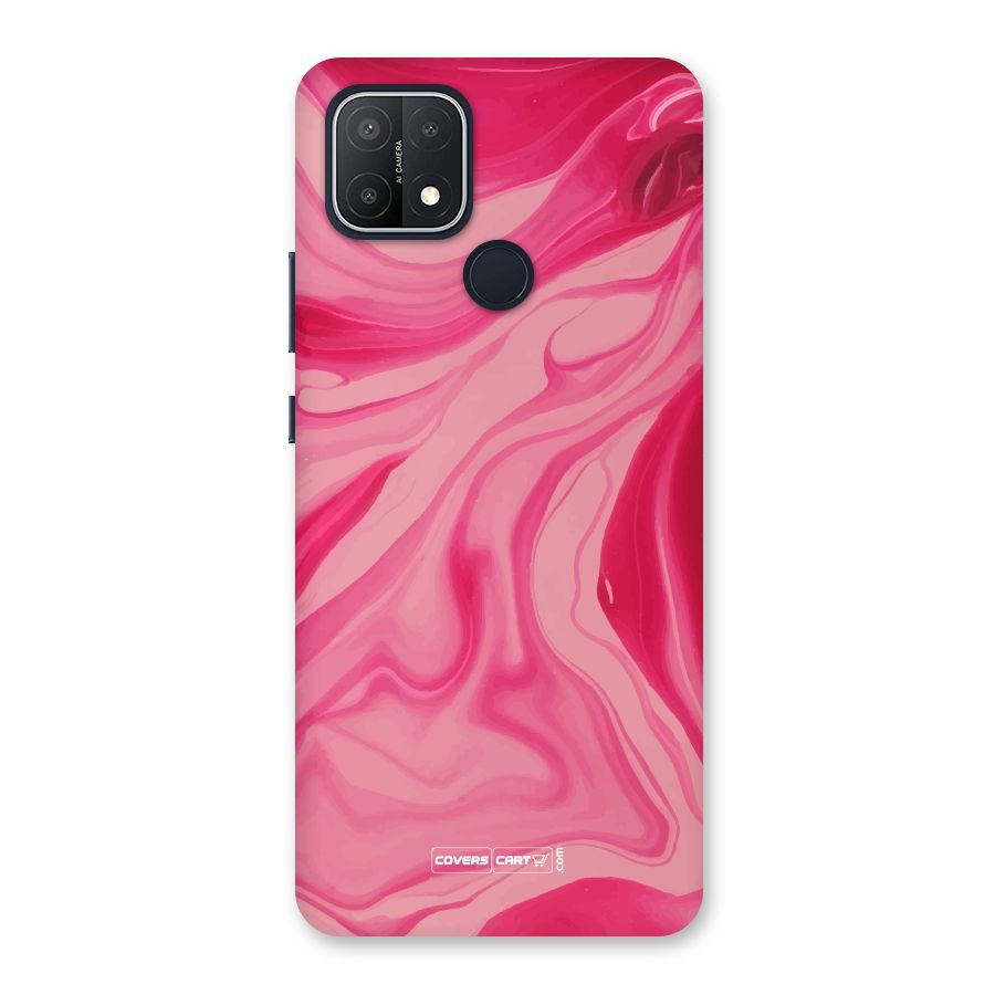 Sizzling Pink Marble Texture Back Case for Oppo A15