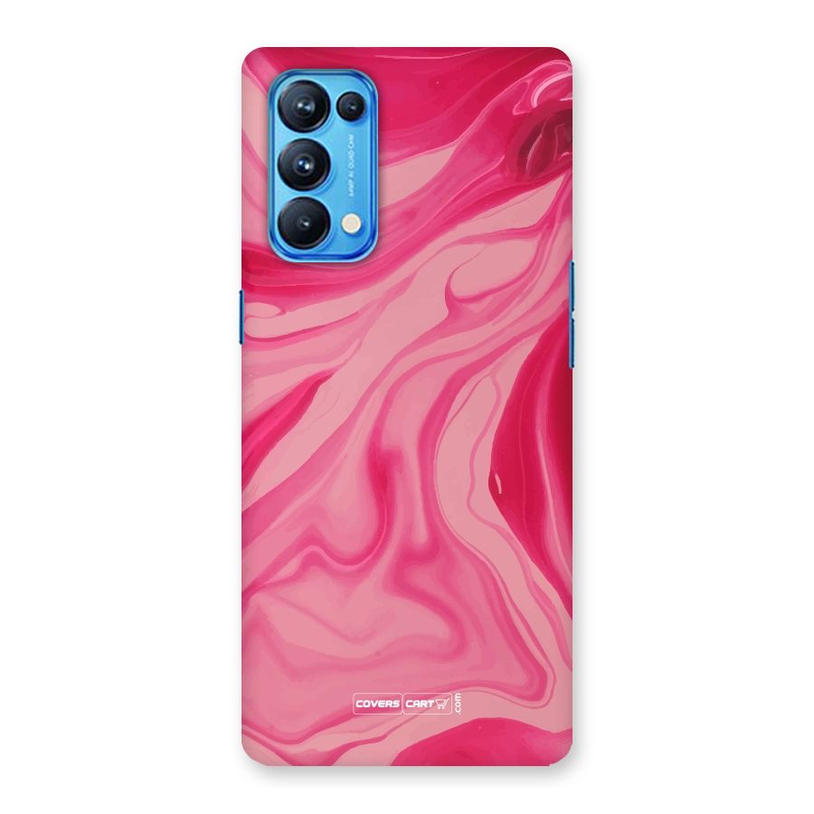 Sizzling Pink Marble Texture Back Case for Oppo Reno5 Pro 5G