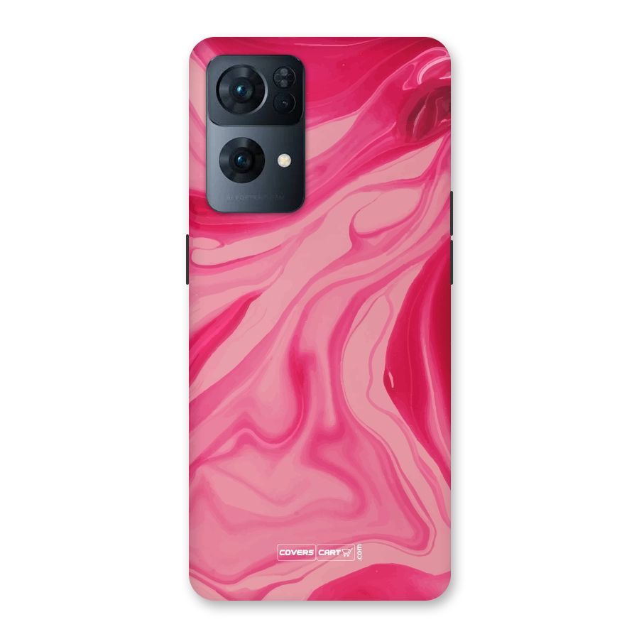 Sizzling Pink Marble Texture Back Case for Oppo Reno7 Pro 5G