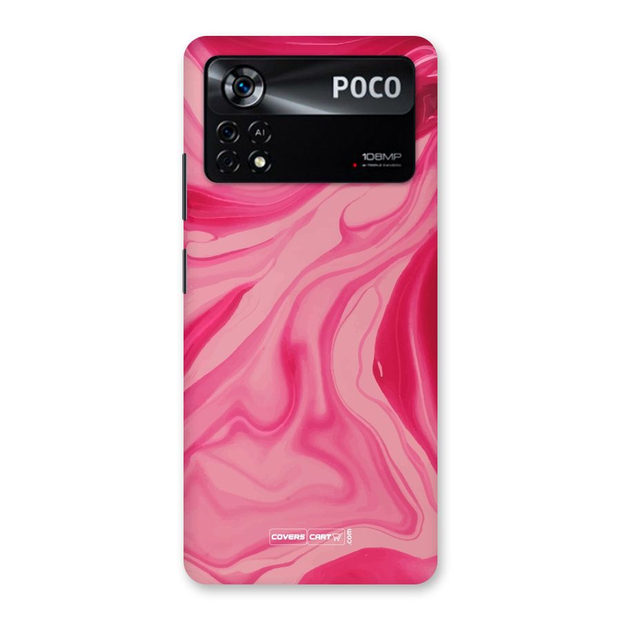 Sizzling Pink Marble Texture Back Case for Poco X4 Pro 5G