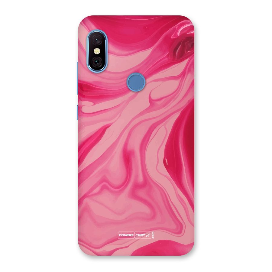 Sizzling Pink Marble Texture Back Case for Redmi Note 6 Pro