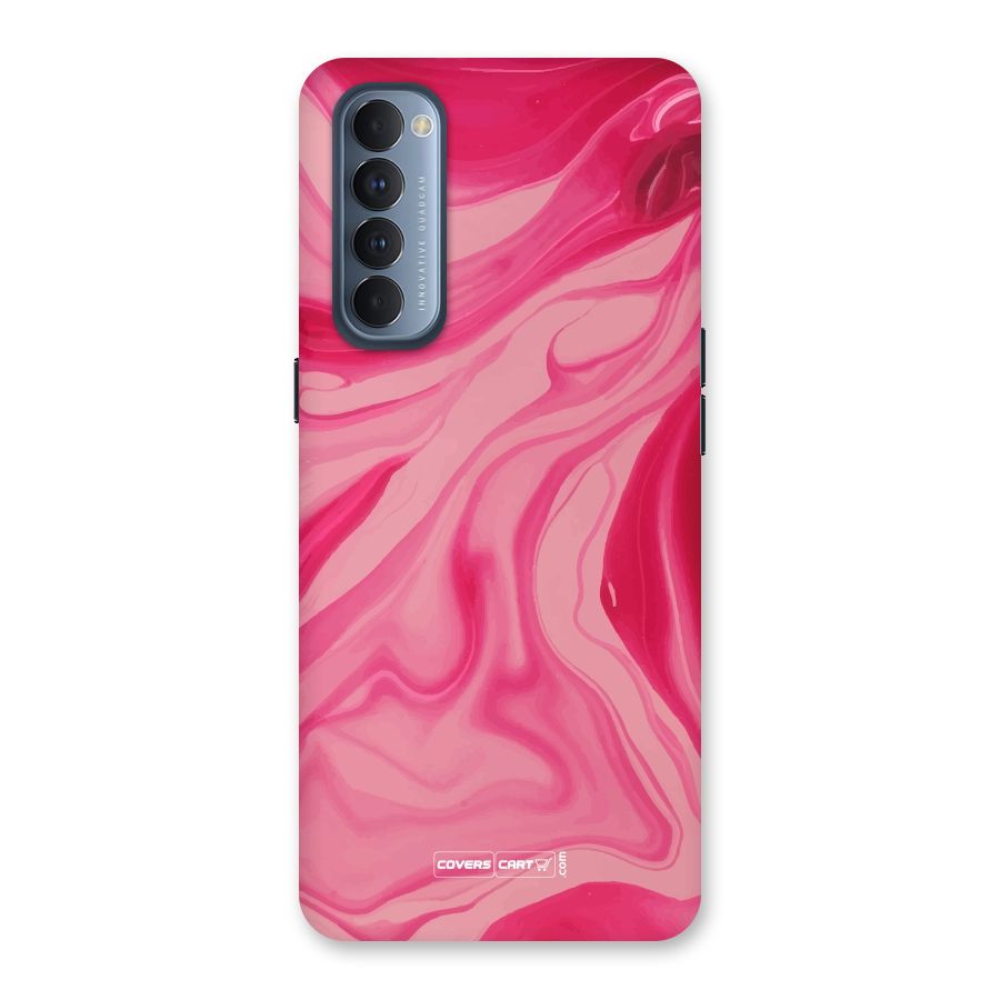 Sizzling Pink Marble Texture Back Case for Reno4 Pro