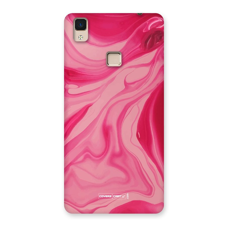 Sizzling Pink Marble Texture Back Case for V3 Max