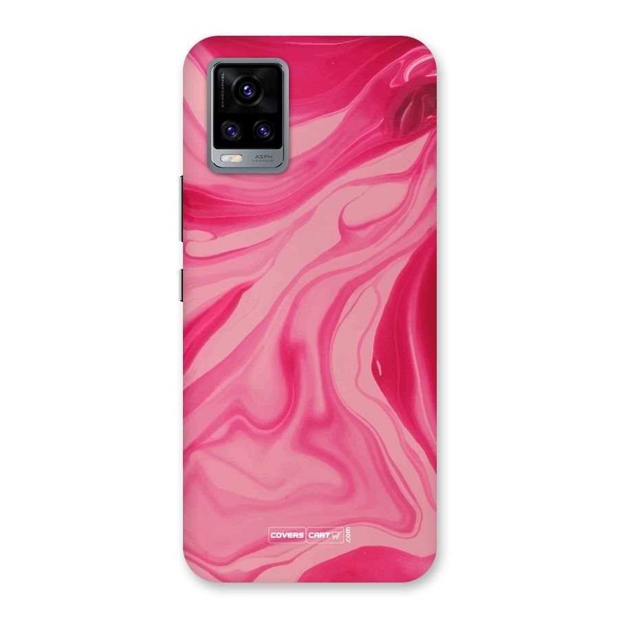 Sizzling Pink Marble Texture Back Case for Vivo V20