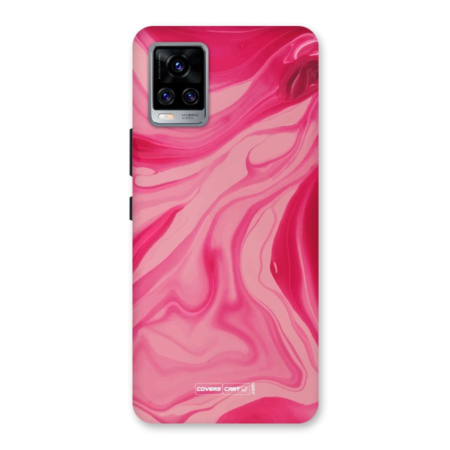 Sizzling Pink Marble Texture Back Case for Vivo V20 Pro