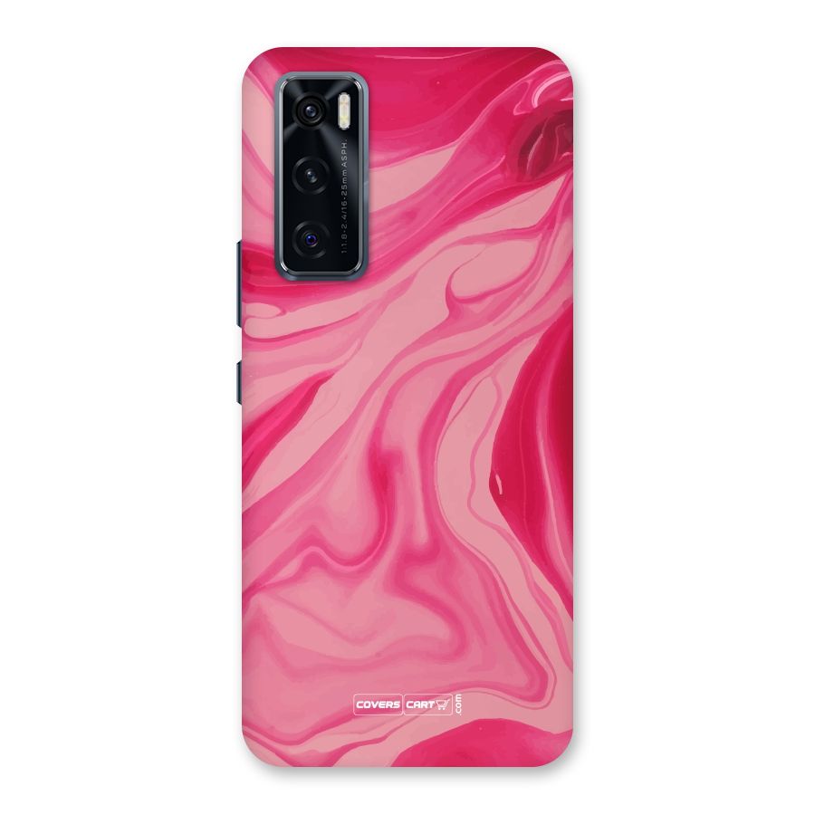 Sizzling Pink Marble Texture Back Case for Vivo V20 SE
