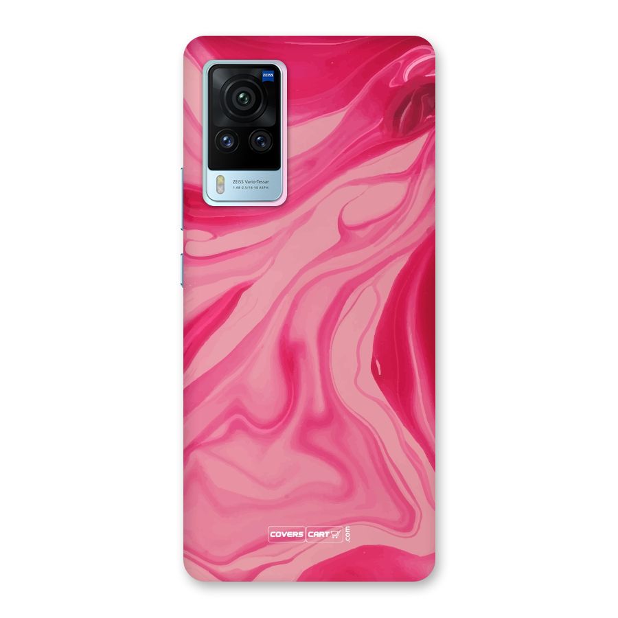 Sizzling Pink Marble Texture Back Case for Vivo X60 Pro