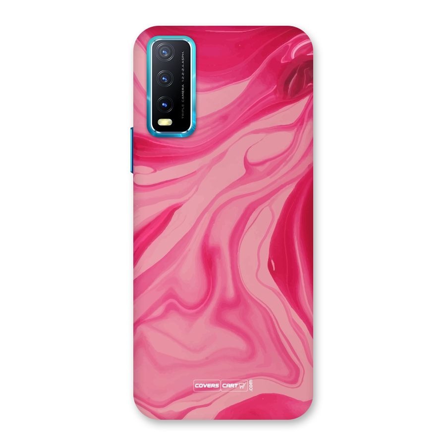 Sizzling Pink Marble Texture Back Case for Vivo Y20G