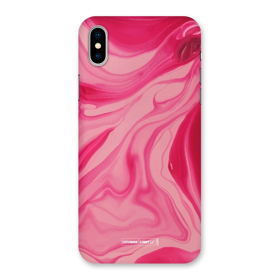 Sizzling Pink Marble Texture Back Case for iPhone XS