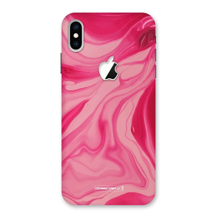 Sizzling Pink Marble Texture Back Case for iPhone XS Max Apple Cut