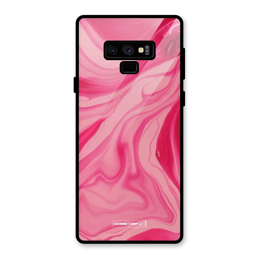 Sizzling Pink Marble Texture Glass Back Case for Galaxy Note 9