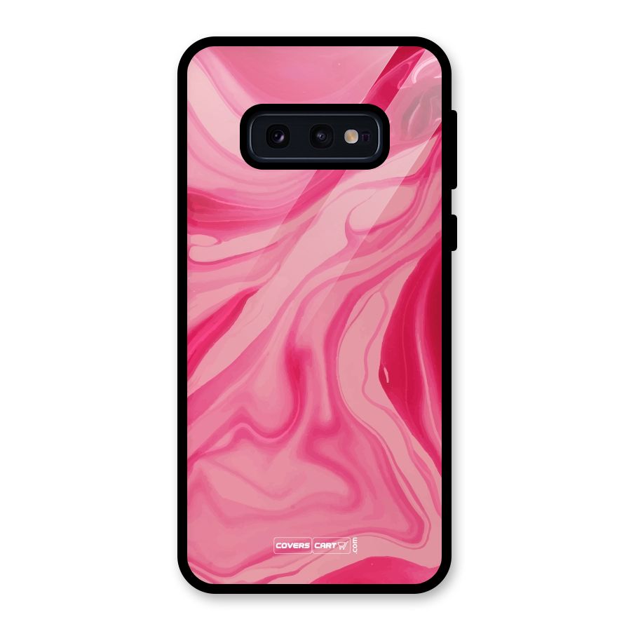 Sizzling Pink Marble Texture Glass Back Case for Galaxy S10e