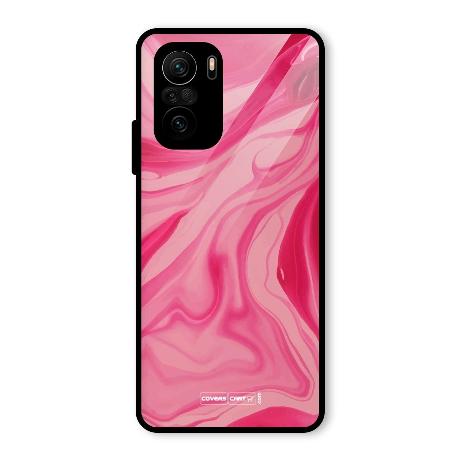 Sizzling Pink Marble Texture Glass Back Case for Mi 11X Pro