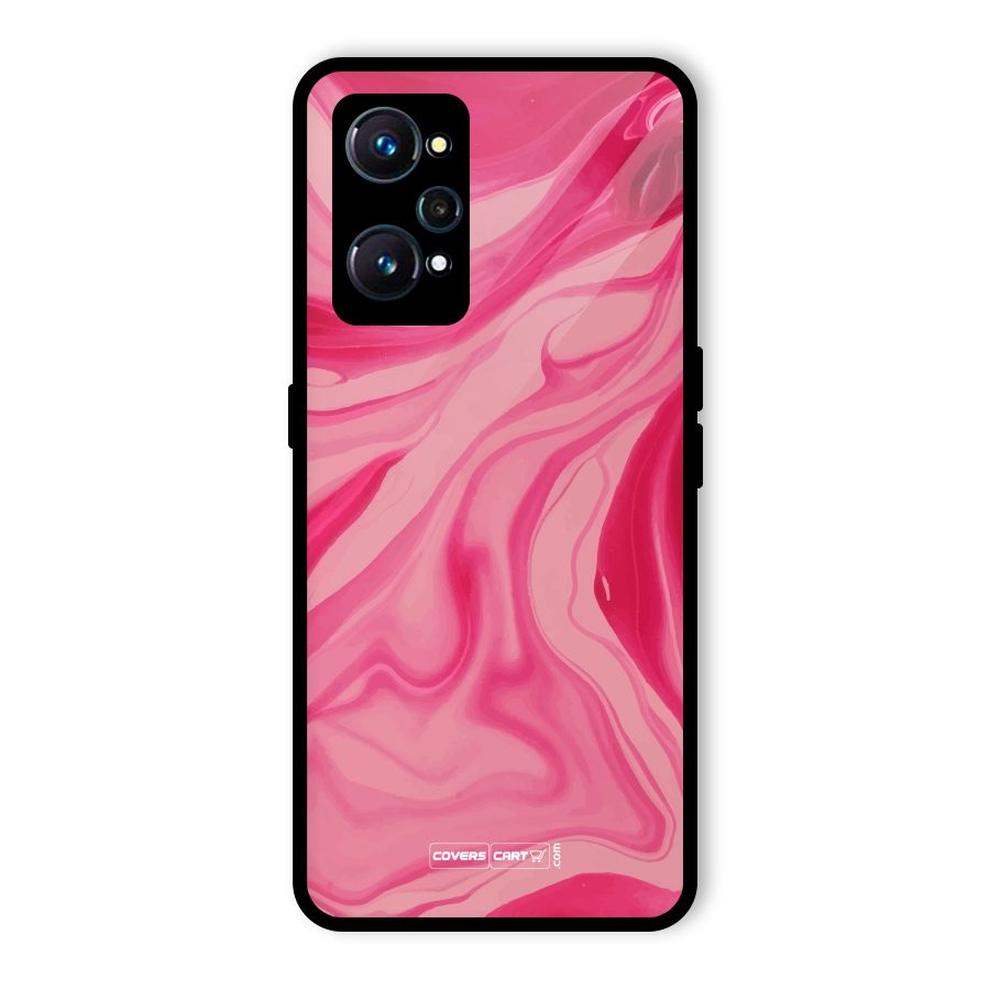 Sizzling Pink Marble Texture Glass Back Case for Realme GT 2