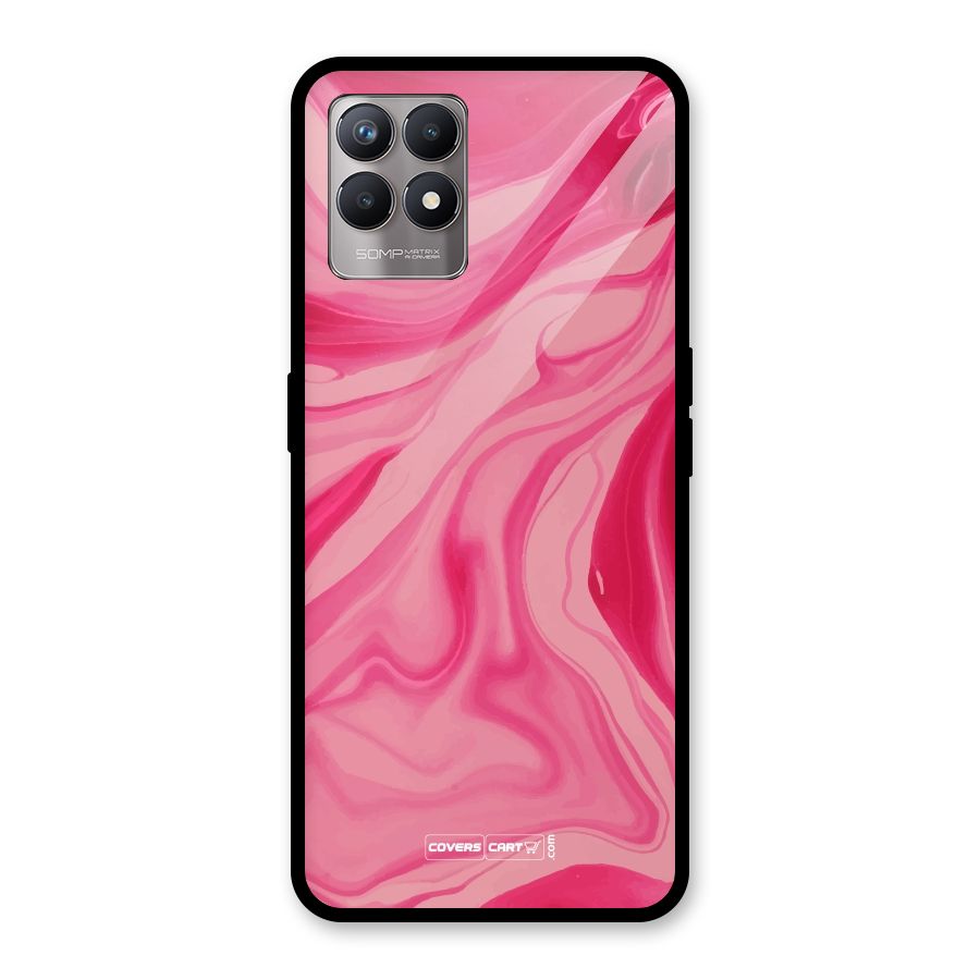 Sizzling Pink Marble Texture Glass Back Case for Realme Narzo 50