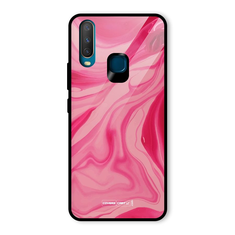 Sizzling Pink Marble Texture Glass Back Case for Vivo Y15