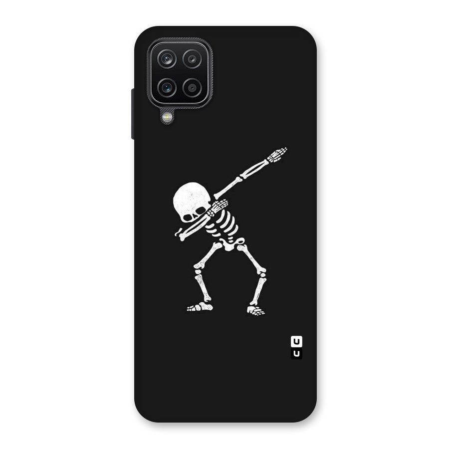Skeleton Dab White Back Case for Galaxy A12