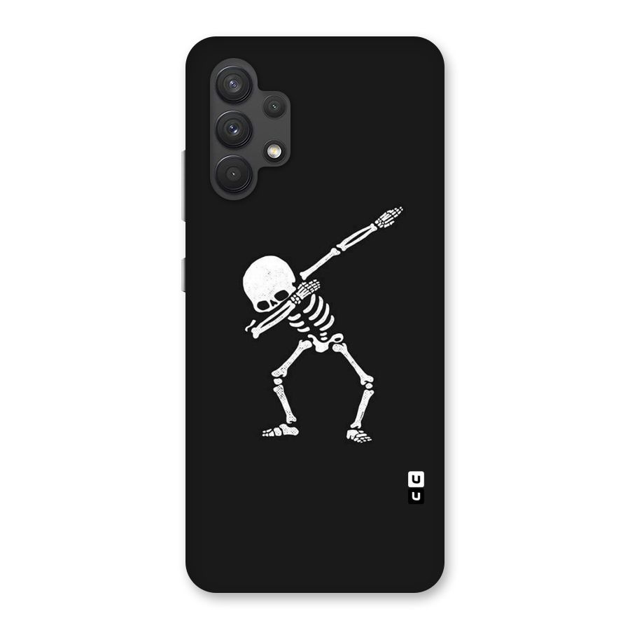 Skeleton Dab White Back Case for Galaxy A32