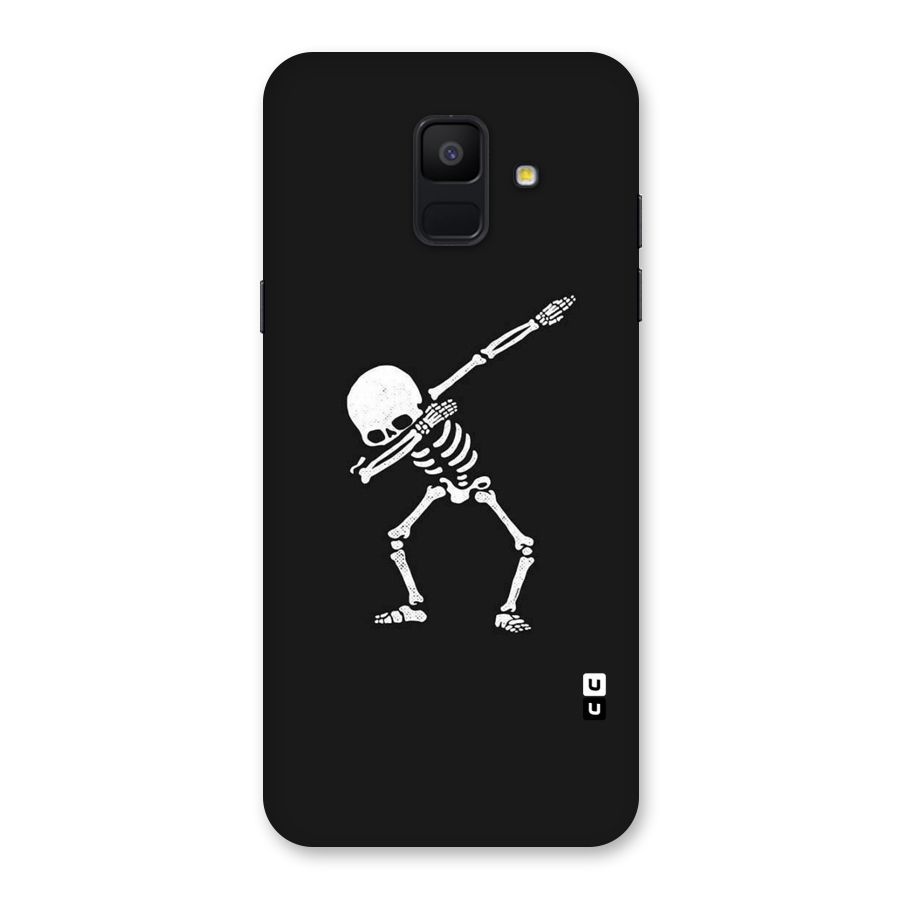 Skeleton Dab White Back Case for Galaxy A6 (2018)