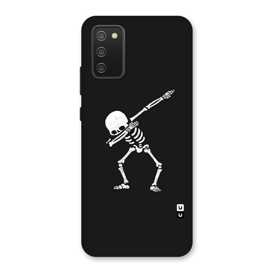 Skeleton Dab White Back Case for Galaxy M02s