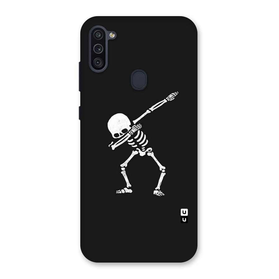 Skeleton Dab White Back Case for Galaxy M11