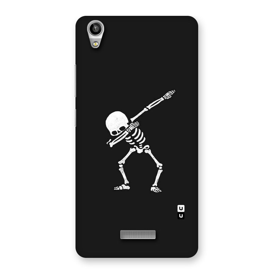 Skeleton Dab White Back Case for Lava-Pixel-V1