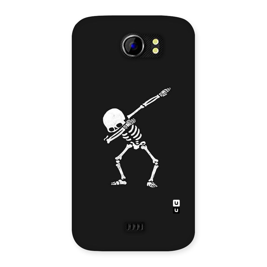 Skeleton Dab White Back Case for Micromax Canvas 2 A110