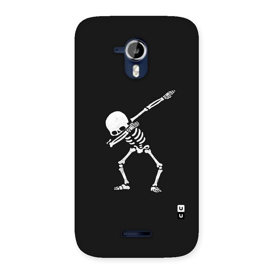 Skeleton Dab White Back Case for Micromax Canvas Magnus A117