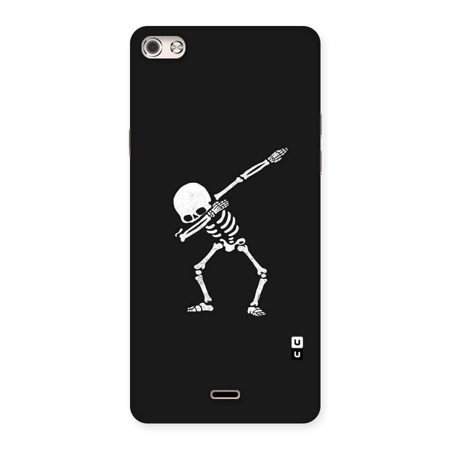 Skeleton Dab White Back Case for Micromax Canvas Silver 5